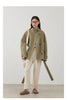 Korean Women Double-sided Belt Woolen Coat Loose Overcoat Solid Ladies Outerwear Girl Jackets Autumn Winter