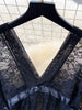 Lace Mesh Sensual Comfortable Mini Dress Women V Neck Lace-up Black Dress Sexy Party Hotsweet