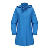 Women's Casual Water-Resistant Trench Coat Detachable Hood Windbreaker Solid Color Long Sleeve Light Weight Jacket