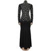 Temperament Elegant Party Diamond Pearl Long Bodycon Dress Women O Neck Long Sleeve Glitter Club Evening Black Sheath Maxi Dress