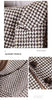 Coffee Plaid Blazer Women Tempeament Wool Long Sleeve Slim Jacket Office Ladies Work Coat Gray Tops