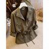 Spring Female Long Sleeved Casual Shirt French Lady Patchwork Cardigan Blouse Autumn Women Lapel Solid Color Shirts Coat