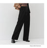 Women Pants Fleece Lined Panelled Design Loose Fit Barrel Leg Elastic Waist Minimal Style Everyday Style Winter