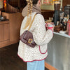 Women's Autumn Aesthetic Floral Print Stand Collar Color Pocket Quilted Padded Jackets Coat Female Warm Outwear Chic Tops
