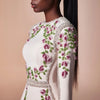 High Street Designer Party Vestido Women's Long Sleeve Beaded Maxi Long Dress