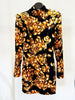 High Street Fall Winter Designer Vestido Women's Long Sleeve Grape Printed Velvet Dress