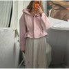 Floral Print Zip Button Stand Collar Quilted Jacket Drawstring Waist Oversized Autumn Women Coat Casual Chic Lady Outerwear