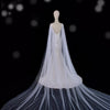 Bridal Cape Veil Pearl Beaded Wedding Veil Cathedral Bolero Jacket Womens Plus Size Shawl Bride Accessories Wedding Coat VG56