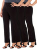 Women's Plus Size Elastic Waist Straight Pants Slim Look