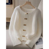 Autumn Winter Korean Sweater Cardigan Women Long Sleeve Casual White Loose Knitwear Ladies Sweater Jacket Female Top