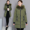 Parkas Women Winter Jacket Coat Hooded Fur Collar Outwear Female Parka Thick Cotton Padded Female Overcoat