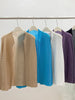 Blue Pleated Coat For Women Turn-down Collar Long Sleeve Lightweight Cardigan Jackets Chic Female Clothes 2DB3445