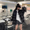 Plaid Blouse Women Spring And Autumn -style Retro Outer Wear Long-sleeved Shirt Loose Jacket Ladies Clothes