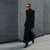 Elegant Shawl Collar Lace Up Long Woolen Coat Women Full Sleeve Belt Lapel Thick Overcoat Autumn Winter Lady Chic Outwear