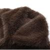 Solid Brown Fluffy Fur Jacket Women's Casual Lapel Loose Long Sleeves Thicken Warm Short Coat Winter Lady Commute Wear