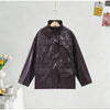 Casual Pu Leather Women Jacket Street Long Sleeve Stand Collar Zippers Female Outwear Autumn Winter Lady Streetwear