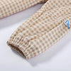 Casual Grid Drawstring Loose Coat Women Stand Collar Button Waist-Closed Female Jacket Spring Lady Street Outwears Chic