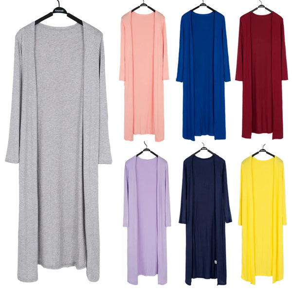 Spring Autumn women thin knitted cardigans, Women long Sweaters vestidos Cardigans outerwear black gray coat