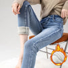 Women's Fleece Warm Winter Jeans Thicken Elastic Skinny Pencil Pants Korean Slim Plush Thermal Leggings Trousers
