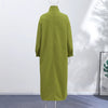 Street Solid Stand Collar Long Women's Trench Coat Loose Full Sleeved Single Breasted Pocket Windbreaker Autumn Lady Coats