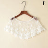Women Vintage Crochet Knit Cape Elegant Cute Lace Short Hollow Out Shawls Shrug Poncho Wedding Bridal Evening Dress Lace Scarf