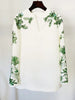 High Street Designer Suit Set Women's Loose Style Long Sleeve Beaded Blouse Tops Flare Pants