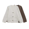 Women's Cropped Cardigans V-neck Knitted Sweater Coat Long Sleeve with Pocket Casual Streetwear Outwear Autumn
