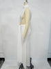 Women O-neck High Split Ruched Stacked Bodycon Midi Maxi Dress Evening Party Club Vestidos Sexy Chic Long Dresses