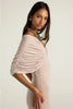 Women Off-shoulder Ruched Sexy Maxi Dress Elegant Deep V Neck Draped Sleeve Bodycon Club Party Long Dresses Female