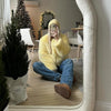 Cool Street Girls Winter Fluffy Fox Fur Jacket Women Casual Round Neck Faux Fur Coat Chic Thick Warm Outerwear