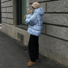 Casual Stripe Women's Padded Jacket Hooded Zipper Warm Thicken Lady Coats Autumn Winter Female Street Outwear
