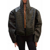 Casual Pu Leather Women's Jacket Chic Solid Long Sleeve Stand Collar Female Outwear Autumn Winter Street Short Lady Jacket