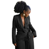 Street OL Work Women's Set Long Sleeve Blazers Tops and Wide Leg Pants Suit Fall Vacation Two 2 Piece Set Outfits