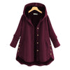 Women Cotton Coats Ladies Patchwork Button Jackets Female Knitted Plush Coat Hooded Top Outerwear Tailor-made T-Shirts