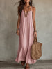 Women's Loose A-Line Long Dress with Thin Straps