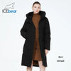 winter quilted coat long womens cotton jacket warm casual hooded parka GWD3716I