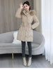 Winter Down Cotton Jacket Women Korean Cotton-Padded Thicken Warm Mid Long Hooded Parkas Slim Coat Female Casual Ladies Tops