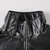 Women Fitted Black Faux Leather Biker Jacket Slim Waist Zip Up Moto Coat Y2K Streetwear