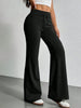 Autumn and Winter Solid Color Drawstring Women's Bell-Bottoms Casual Dressing