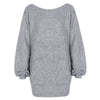 Sexy Wrap Hip Sweater Dresses Women Loose Korean Casual Knitted Dress Autumn Winter Lantern Sleeve Comfortable Female Short Gown