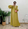 Wine Red Pleated Dress For Women Flower Sleeves Female Evening Party Elegant Clothing Ladies 2DB1827