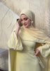 Elegant Long Sleeves Dresses Spring Women Bell Sleeve Long Dress Autumn High Waist Pullover Loose Knee Length Dress