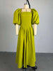 Women Long Lantern Sleeve Square Collar Big Swing Long Maxi Dress Fall Birthday Sexy Party Evening Dresses Vestidos