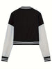 Spring and Autumn European and N Women's Color Matching Jacket Single-breasted Lettered Baseball Jacket Jacket