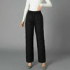 Women Winter Warm Down Cotton Pants Padded Quilted Trousers Elastic Waist Casual Trousers