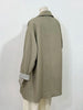Retro Patchwork Stripes Women's Mid-Length Polo Collar Single-Button Coat Spring Korean Style Oversize Coats