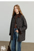 Women Coat Winter 100% Sheep Wool Corduroy Plaid Patterned Patchwork Woolen Coat