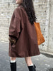 Temperament Short Trench For Women Lapel Single Breasted Solid Color Pockets Design Coat Spring Autumn 2Z2225