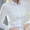 Spring Autumn black white shirt women's Korean version slim fit long sleeved workwear shirt professional dress formal top