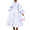 African Party Evening Dresses for Women Elegant Autumn Long Lantern Sleeve O-neck Midi Dress Birthday Dress for Women S-3XL
